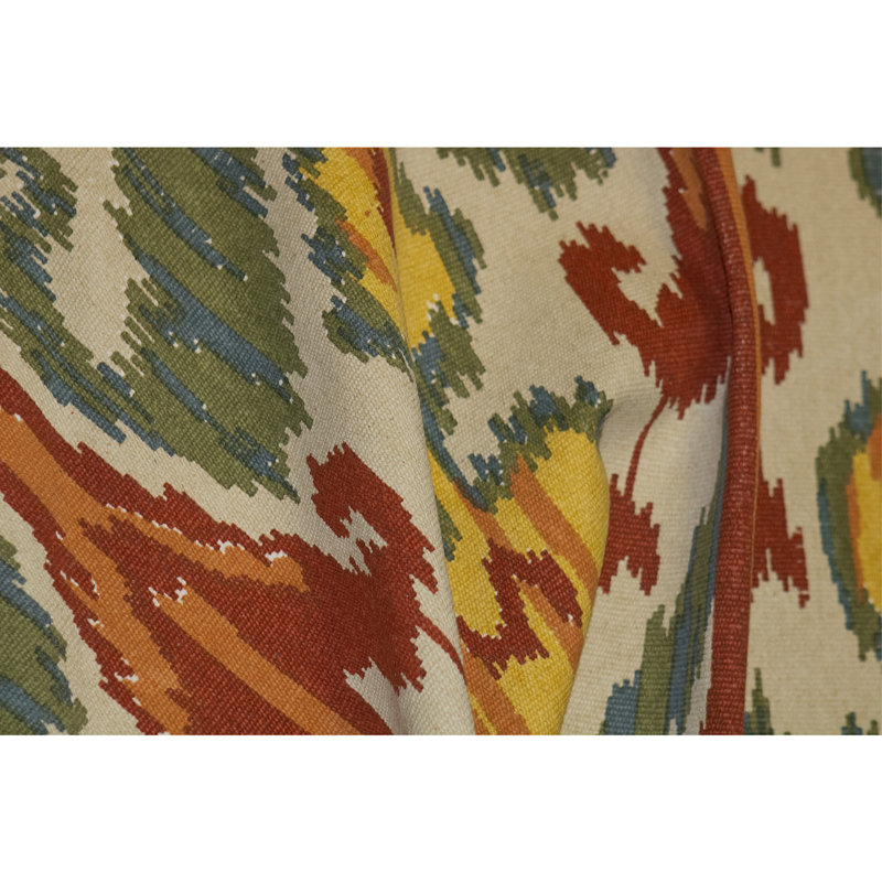 Tapis rectangulaire en laine à tissage plat