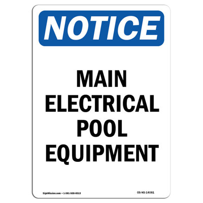 Main Electrical Pool Equipment Sign