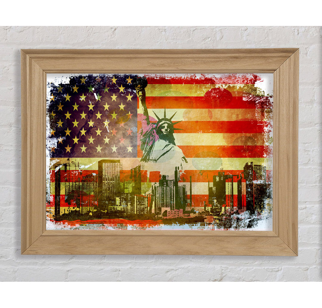 Amerikanische Flagge NYC - Druck