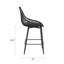 Tabouret de comptoir Hosley pour l'intérieur ou l'extérieur avec dossier haut ergonomique et pieds en acier-143861104