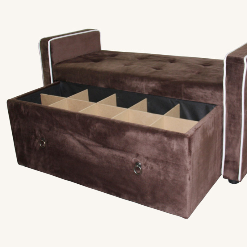 Banc de rangement, Mélange de polyester brun