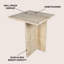 Table de bout carrée en marbre naturel moderne de 18,5 po avec base croisée Cecil Modern-484164750