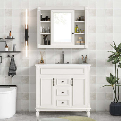 Meuble-lavabo simple avec plateau 35,9 Kenlea