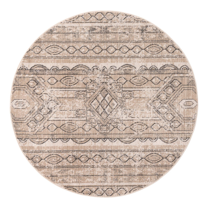 Camberley Striped Indoor Rug, Round 5'3"