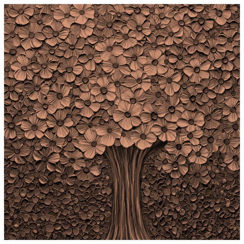 Tapisserie murale bronze bronze, H 50 po x l 60 po avec 4 œillets