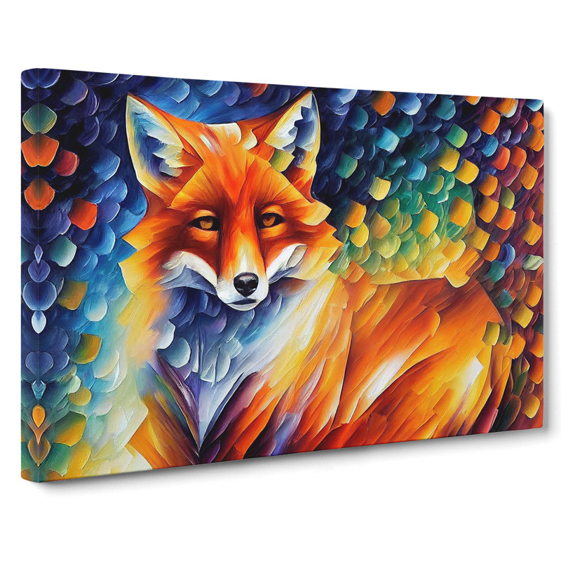 Fox Painting Vol.8 Abstract - Wrapped Canvas, 35cm H x 50cm W x 3cm D