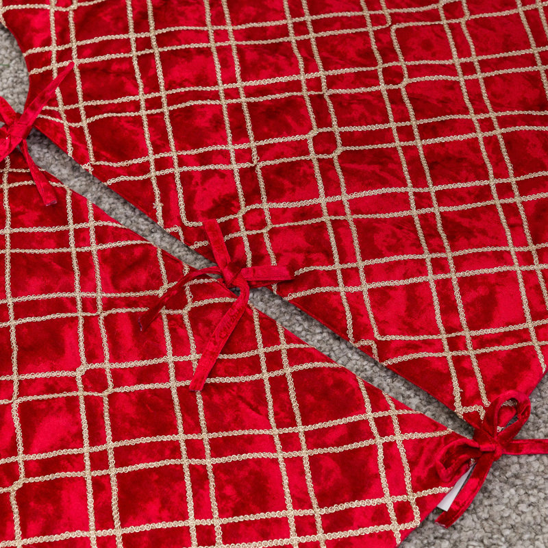 Jupe d'arbre de Noël Maleah, Rouge