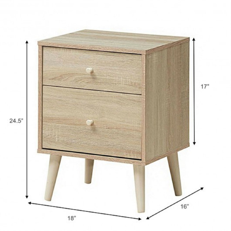 Mccomas 18'' W Nightstand, Oak