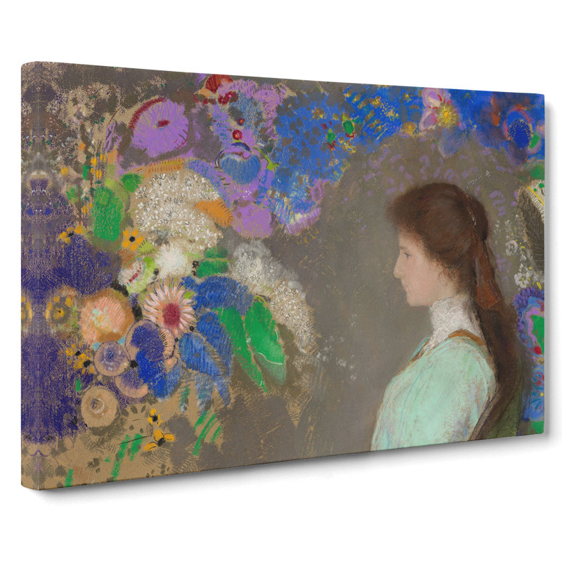Violette Heymann by Odilon Redon - Wrapped Canvas Painting, 40cm H x 60cm W x 3cm D