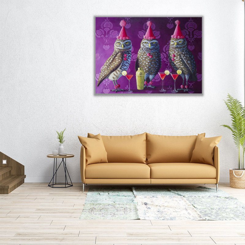 Fêtards - reproduction d'art sur toile, H 12 po x l 16 po