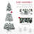 7.5ft High Pre-Lit Artificial Christmas Tree with Snowflake Branches, LED Lights