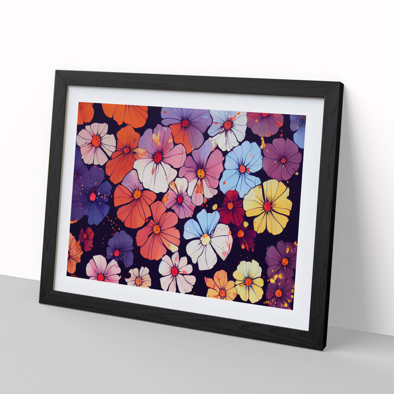 Cosmopolitan Flower Market - Framed Print, Black Framed, 46cm H x 64cm W x 2cm D