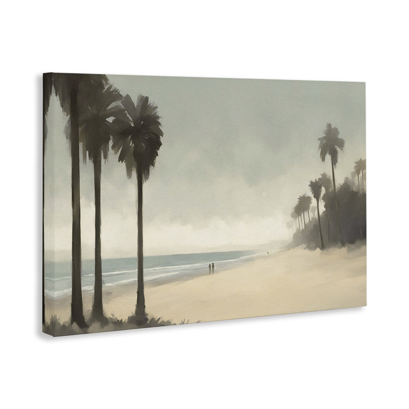  "Deserte Beach & Palms", art mural sur toile par Noah Bay, H 30 po x l 45 po