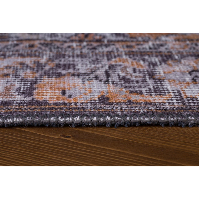 Luxurious Machine Washable Area Rug, 4.9 x 7.5 Feet, 100% Polyester, 1850 g/m², Pile Height: 0.2 inches | Eco-Friendly Recycled Poly Cotton Backing | Perfect for Living Room & Bedroom, Soft and Durable Design