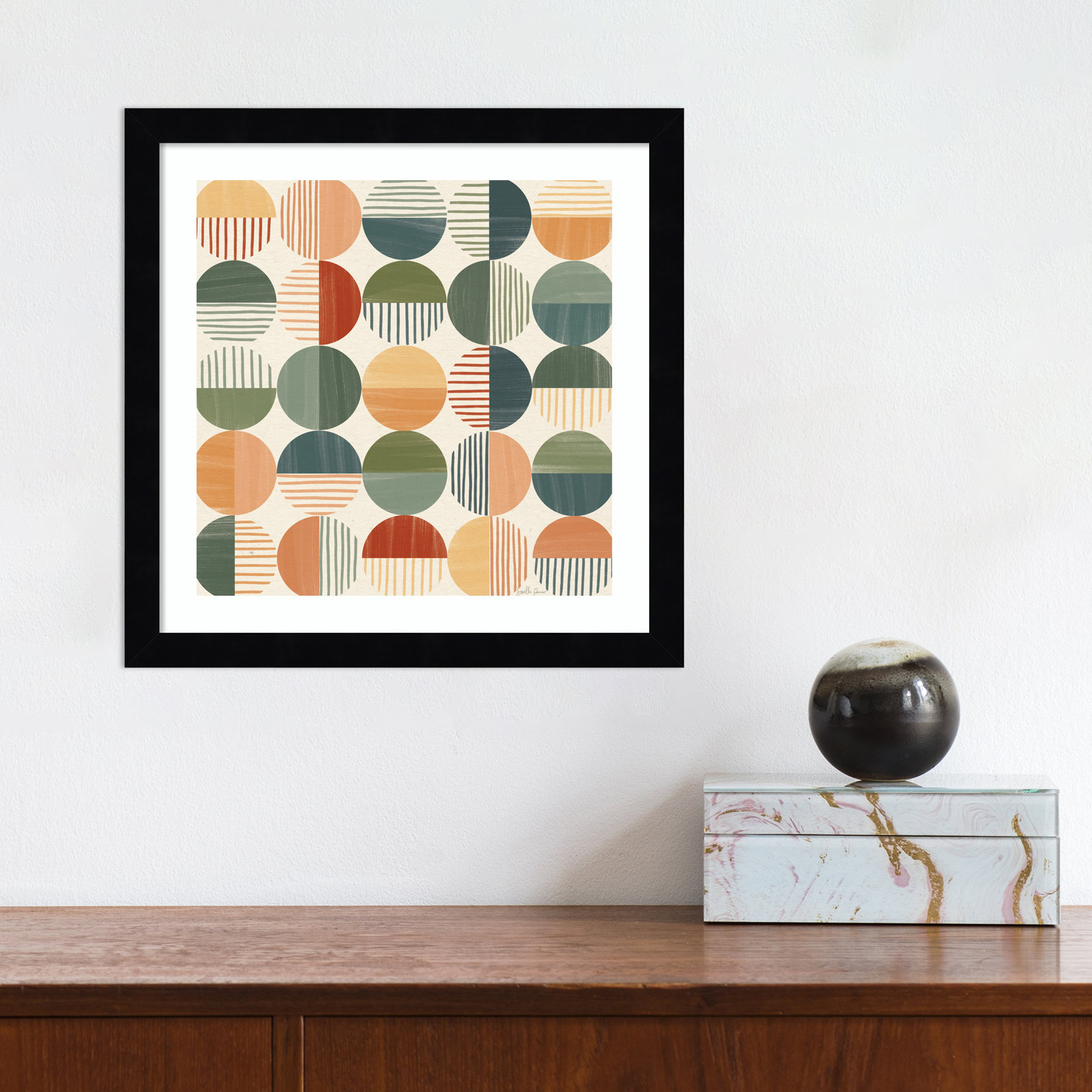 Born To Roam Pattern II, Black, 13" H x 13" W x 1" D