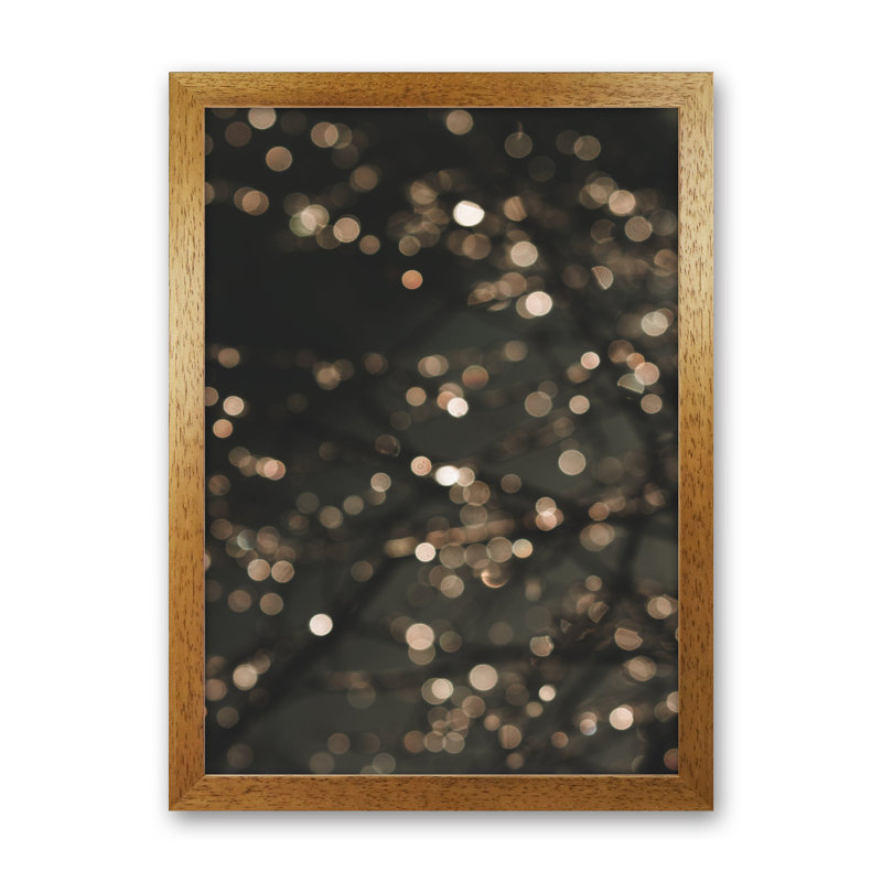 Midnight Glow 1 Piece Wall Art, 34cm H x 25cm W x 3cm D, Oak Framed