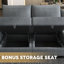 Canapé modulaire convertible avec méridienne réversible Manusite-595962099