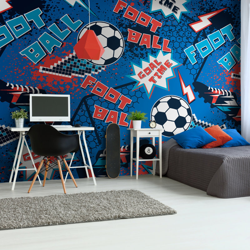 Amot Matte Wall Mural, 280cm L x 350cm W, Blue