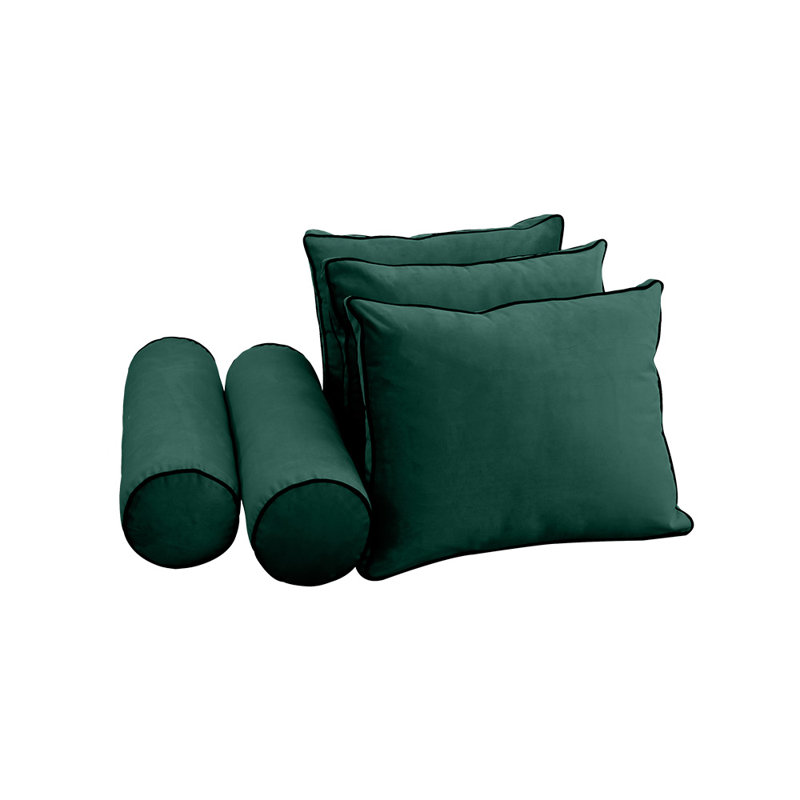T-Cushion Daybed Slipcover, Green Velvet