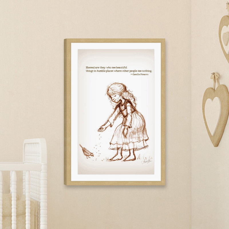 «Vintage Blessed» par Phyllis Harris, reproduction encadrée, H 24 po x l 16 po x P 1,5 po