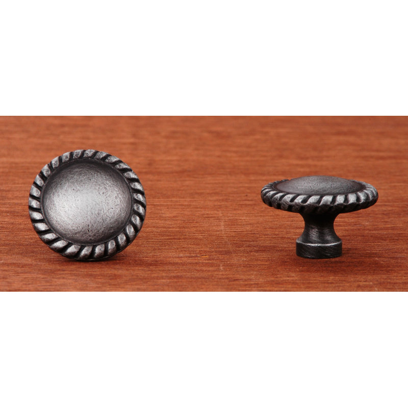 CK Series 1 1/4" Diameter Mushroom Knob, Distressed Nickel