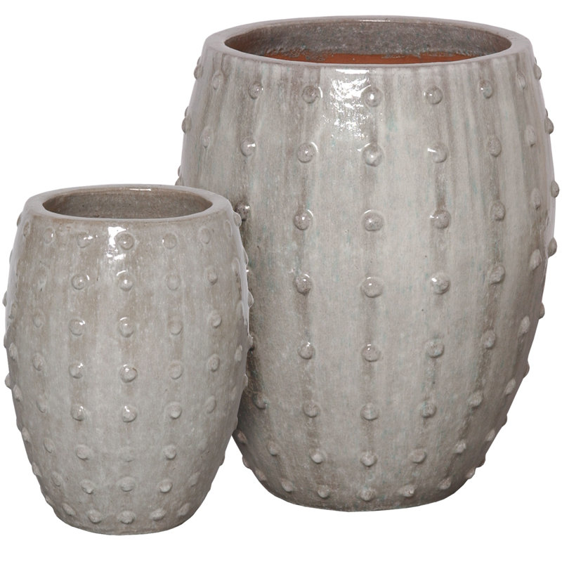Handmade Ceramic Planter, 26" H x 20" W x 20" D