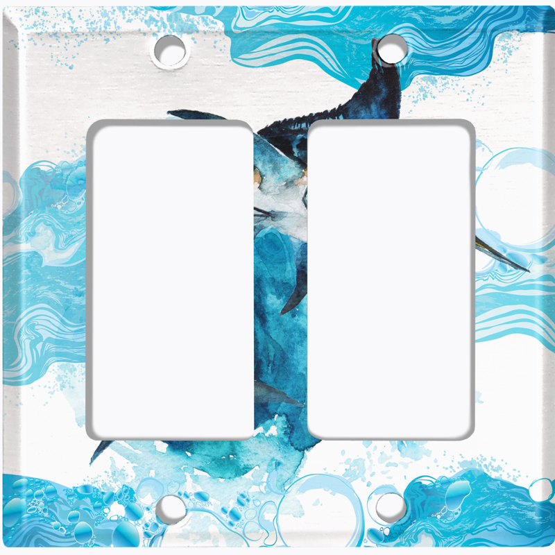 Sword Fish Ocean Water 2 - Gang Toggle Light Switch Standard Wall Plate