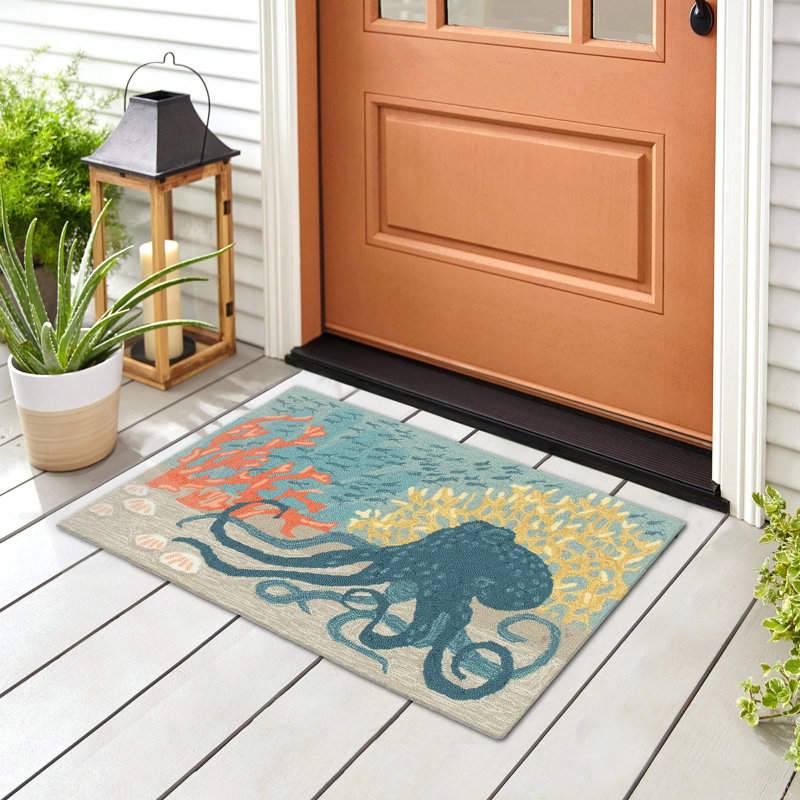No Pattern And Not Solid Color Polyester Kitchen Mat, Rectangle 2'6" x 4'