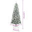 Artificial Hinged Christmas Tree Green and white-868683081