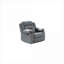  Fauteuil inclinable manuel capitonné simple en velours gris pour le salon