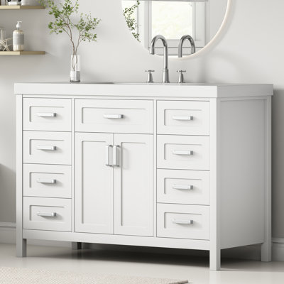 Meuble-lavabo 48 po avec plateau en résine
