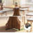 47-inch Round Dining Table for 4-6 People, Farmhouse Style with Storage Shelf & Adjustable Feet-627321629