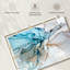 Impression sur toile bleu marbre liquide-2096851454
