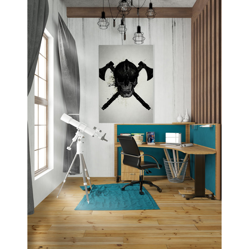 « viking crâne » par nicklas gustafsson, impression sur toile, H 26 po x l 18 po x P 1,25 po