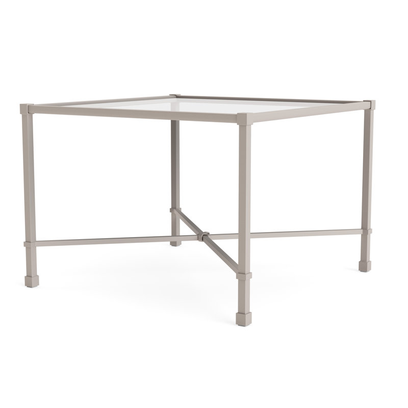 Venetian Outdoor Square Side Table, Dove Smooth