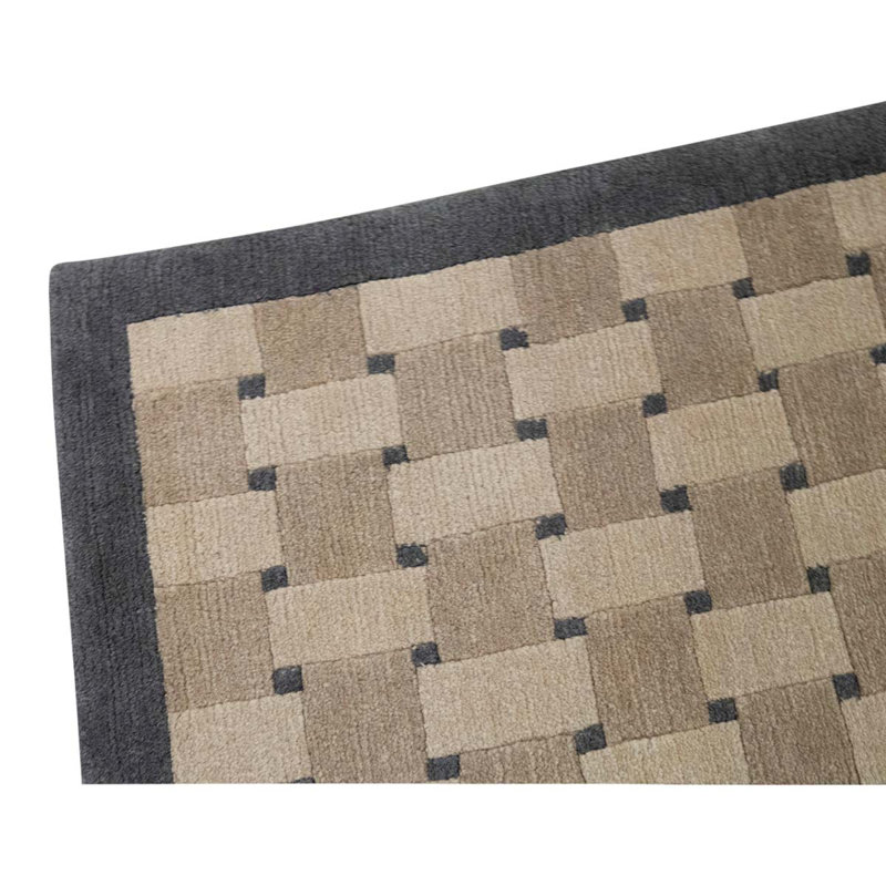 Hand Knotted Wool Geometric Area Rug