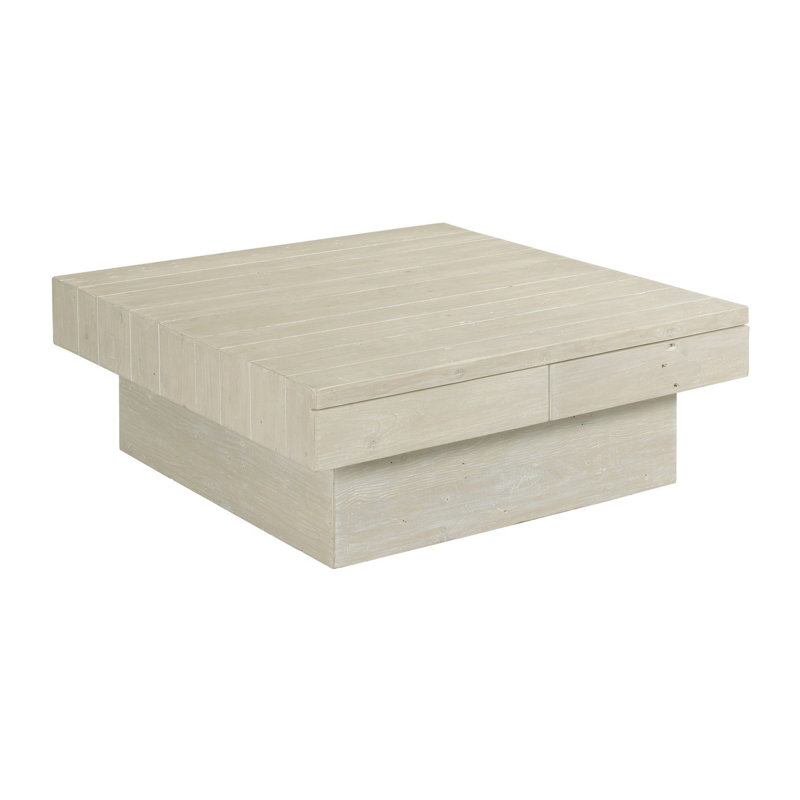 Table basse en bois massif avec rangement Flannery Elodie