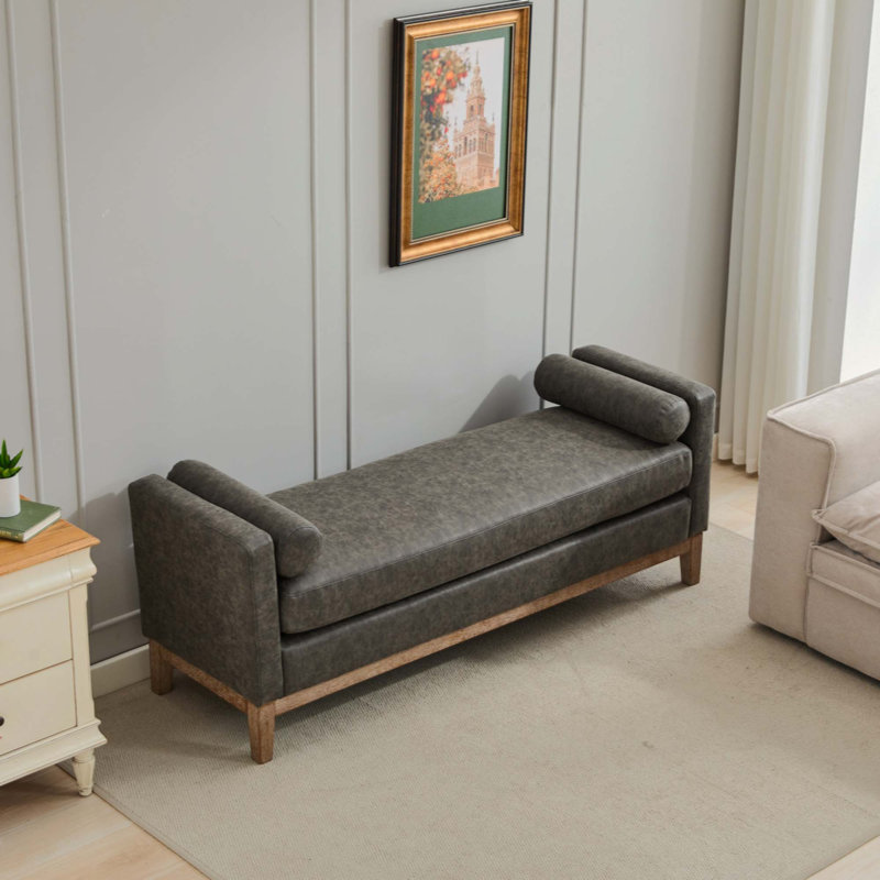 Élégant banc rembourré, lit de jour, repose-pieds pour lit, chambre à coucher