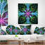 Coussin lombaire à motif floral brillant