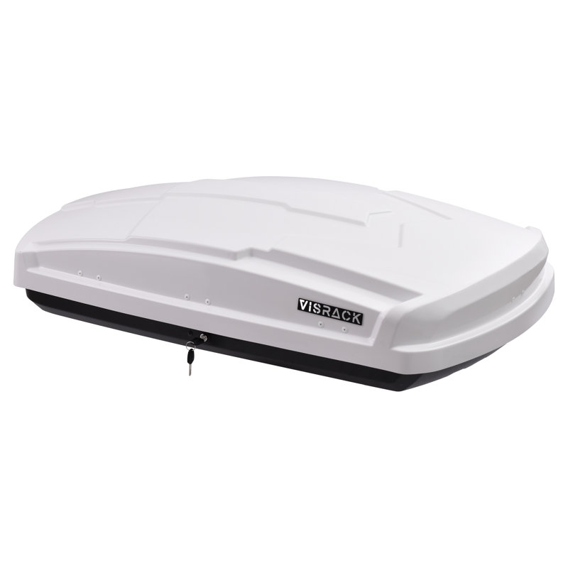 Rooftop Cargo Carrier Hard Shell, Both Side Openning Cargo Box With Security Lock, 15.5 Cubic Feet Capacity - 58.3x35.4x13in