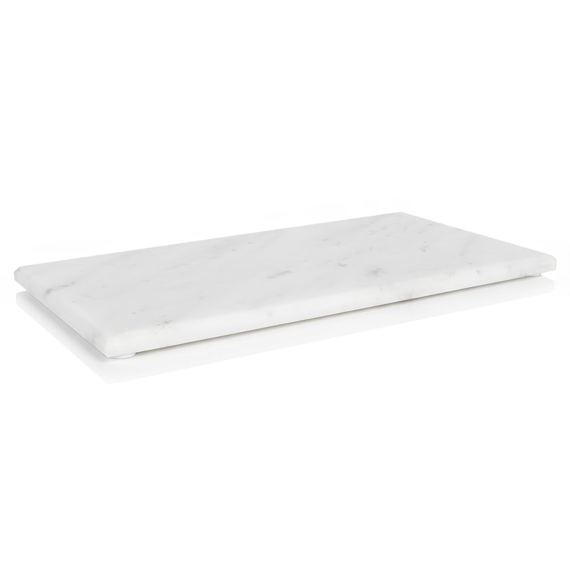 Argon Tableware - Marble Serving Board, 1cm H x 17.5cm W x 32.5cm L, White