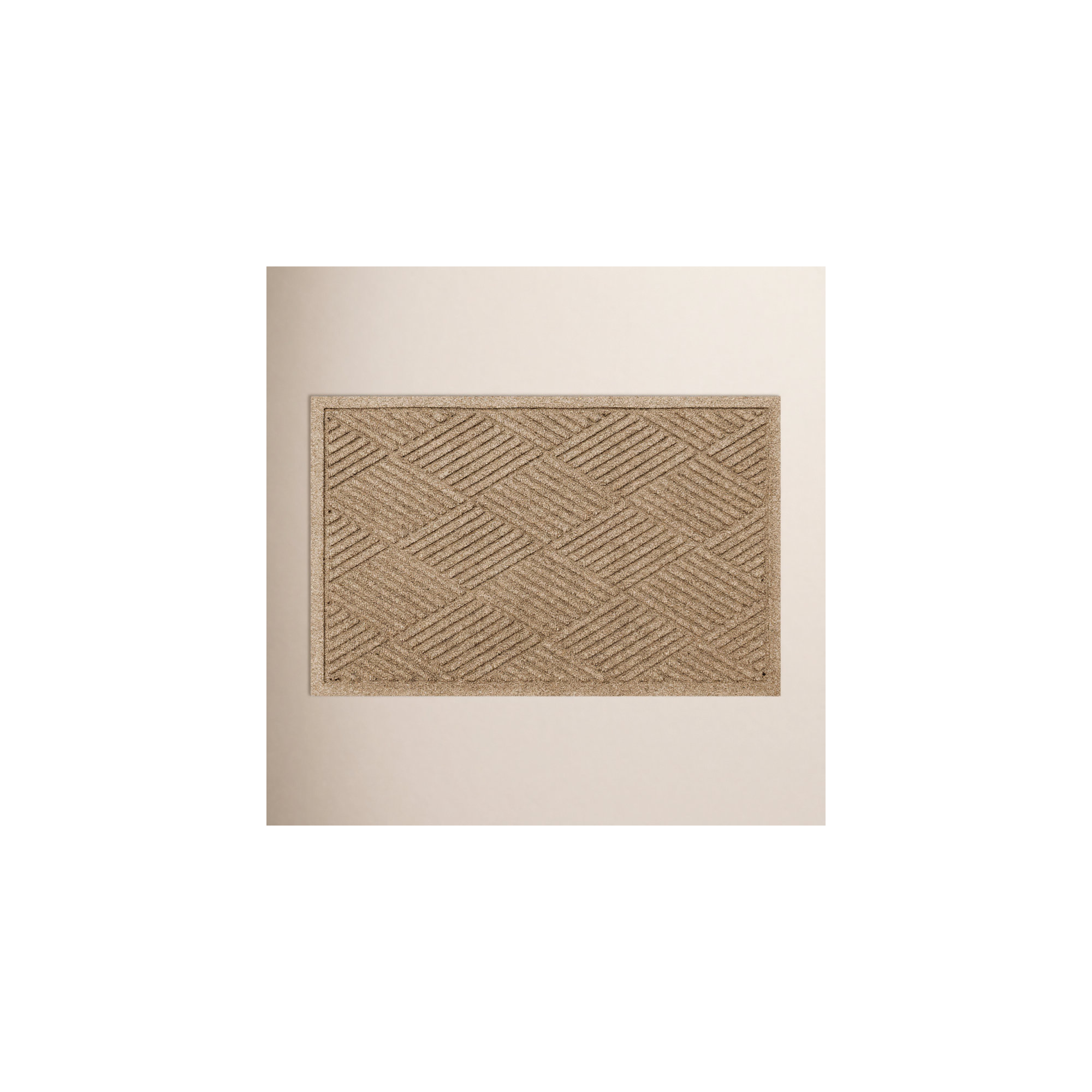 Waterhog Diamonds Indoor Outdoor Doormat, Rectangle 2' x 3', Camel