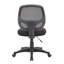 Chaise de bureau roulante Maya, filet noir, rembourrage en mousse et support lombaire