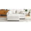 Canapé modulaire moderne en beige avec abris mobiles, porte-gobelets, porte-téléphone et rangement dissimulé 72,8 po-43303578