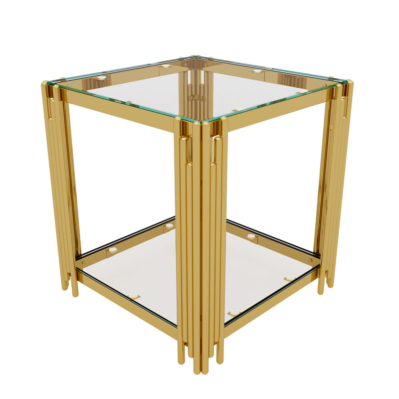 Table de bout en verre Modern Modern, Transparent