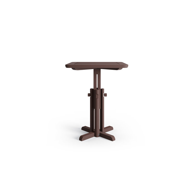 Square Ash Outdoor Bistro Table , 51cm cm W 51cm cm D, Dark Brown