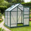 Serre pour l'extérieur, serre en polycarbonate avec gouttière et évent de toit-138449442-138449443