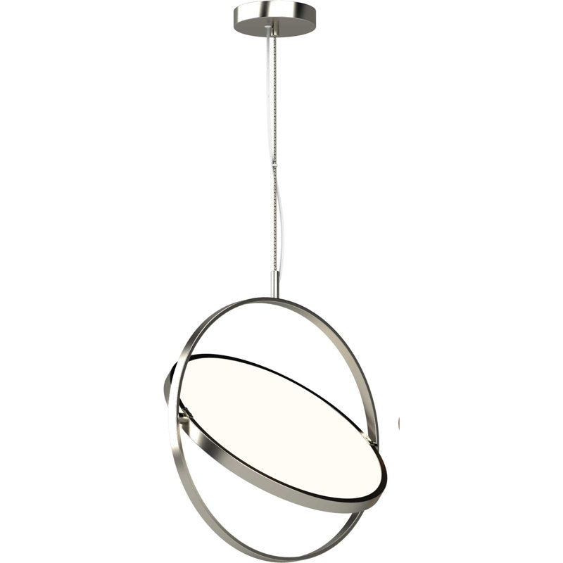 Luminaire suspendu suspendu d'intérieur en chrome 1 lumière Payam