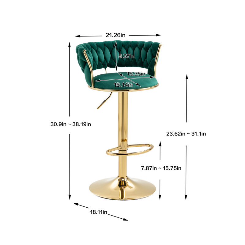 Tabourets de bar réglables et confortables, en polyester, luxe moderne pour la cuisine et la salle à manger