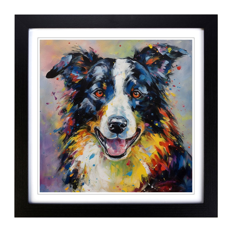 Single Picture Frame Print on Wood, Black